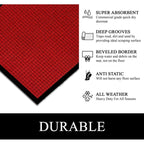 Tapis de porte A1HC neuf, durable et polyvalent, en caoutchouc polypropylène, pour usage intérieur et extérieur, toutes saisons.