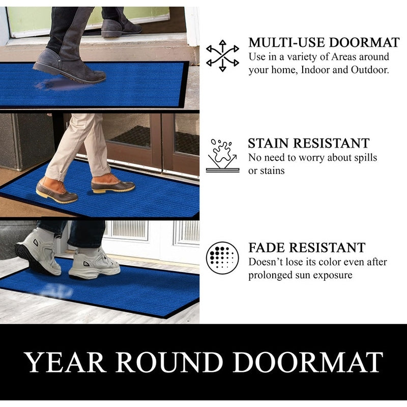 Tapis de porte A1HC neuf, durable et polyvalent, en caoutchouc polypropylène, pour usage intérieur et extérieur, toutes saisons.