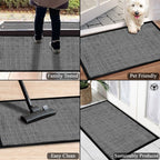 Tapis de porte A1HC neuf, durable et polyvalent, en caoutchouc polypropylène, pour usage intérieur et extérieur, toutes saisons.