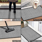 Tapis de porte A1HC neuf, durable et polyvalent, en caoutchouc polypropylène, pour usage intérieur et extérieur, toutes saisons.