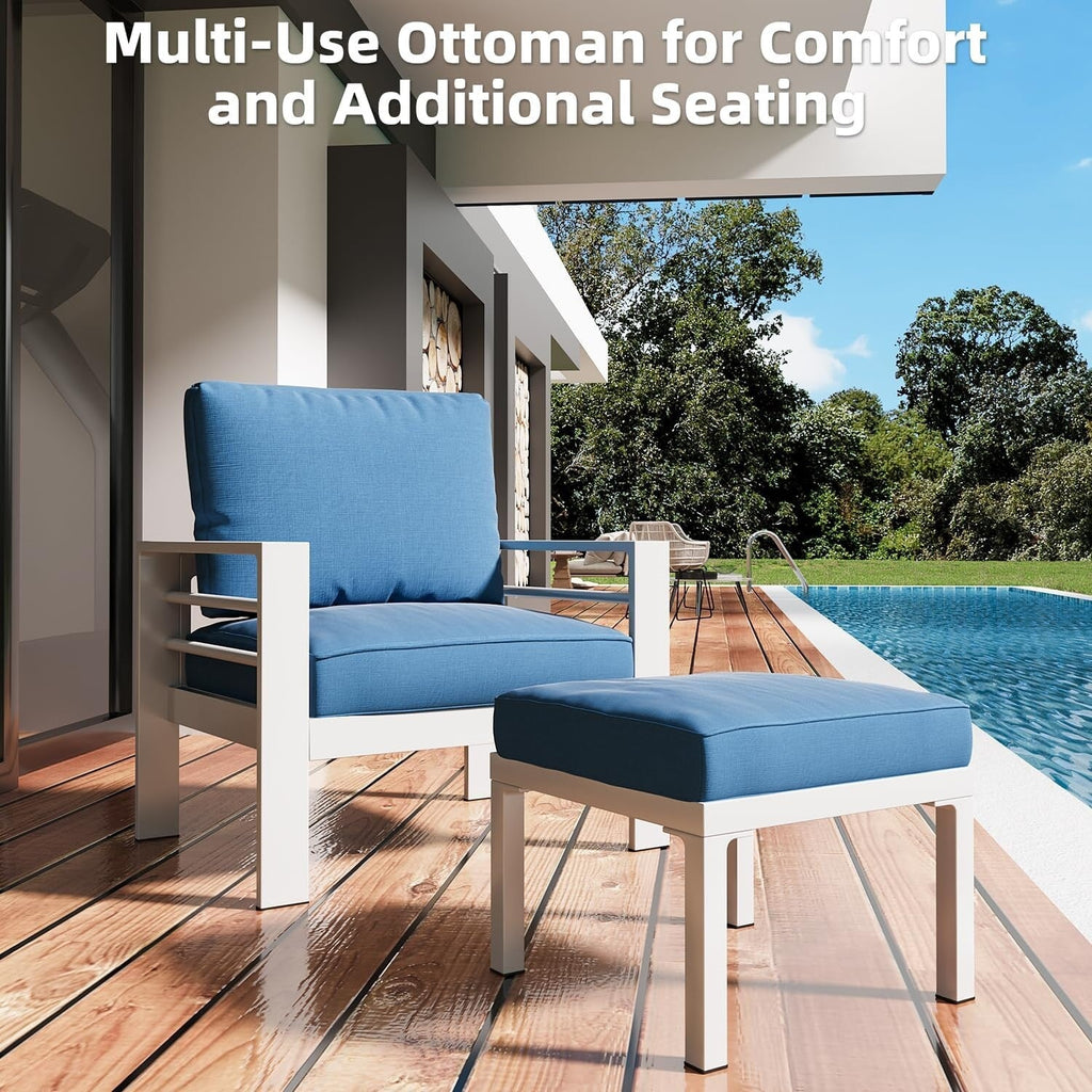 Ensemble de meubles de patio en aluminium AECOJOY 7 pièces Ensemble de conversation d'extérieur