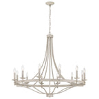 Lustre Empire à 12 lumières de style ferme moderne Fidenza avec roue de chariot et UL - D40'' * H135''