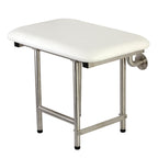 Siège de douche mural pliable bariatrique Adascape 22 x 16 avec supports de sol supplémentaires