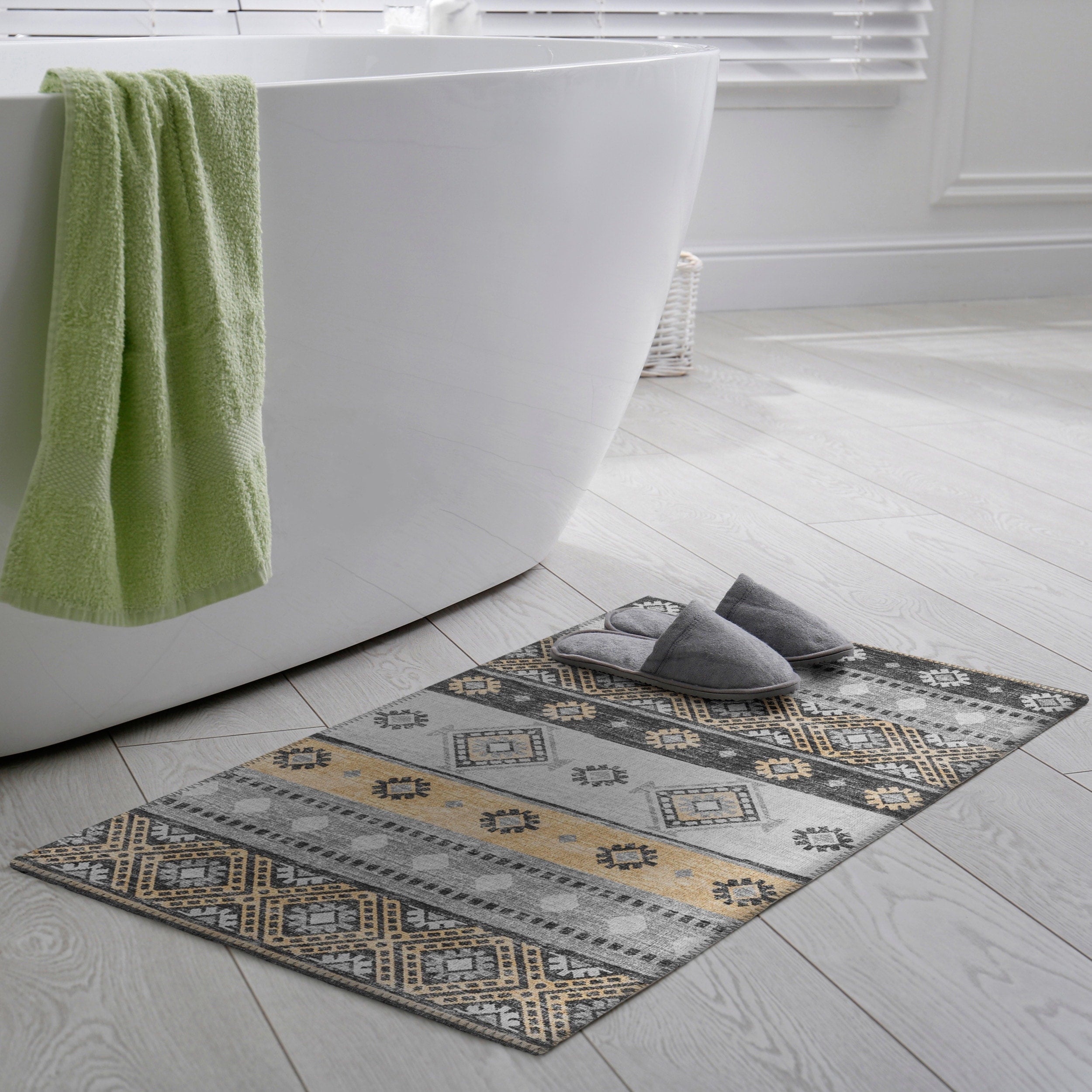 Tapis lavable Addison d'intérieur/extérieur Yuma style bohème sud-ouest