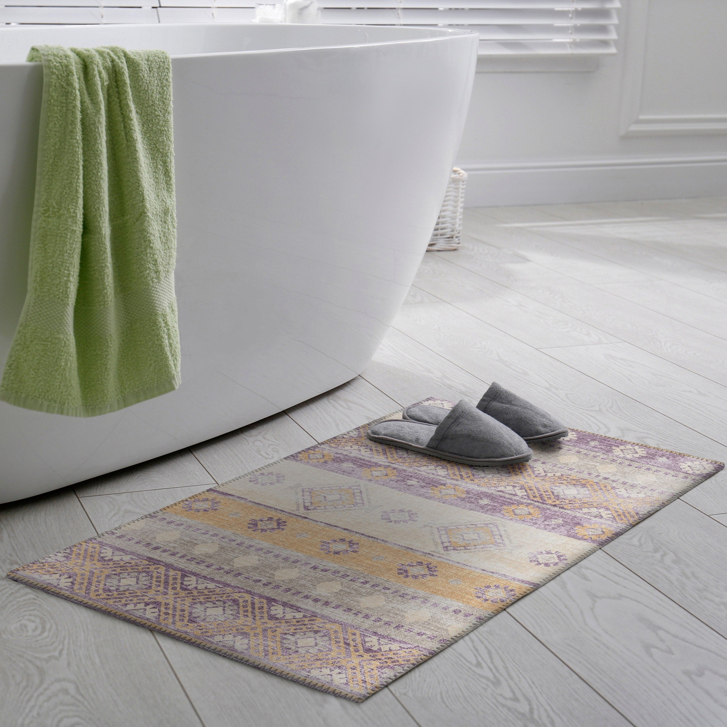 Tapis lavable Addison d'intérieur/extérieur Yuma style bohème sud-ouest