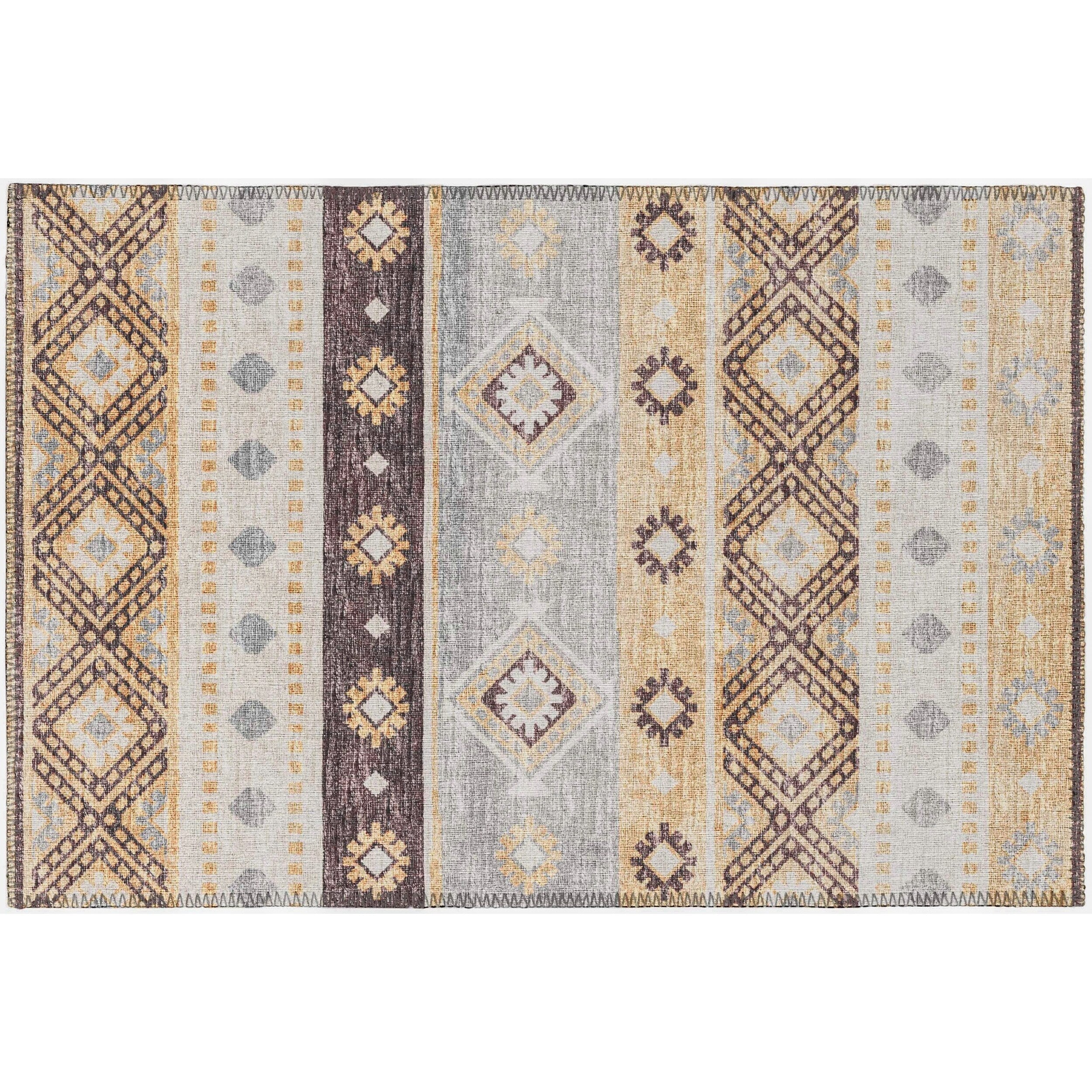 Tapis lavable Addison d'intérieur/extérieur Yuma style bohème sud-ouest
