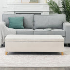 Banc ottoman de rangement en cuir reconstitué Adeco 50