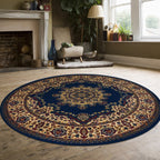 Tapis de sol Admire Home Living Caroline à médaillon traditionnel