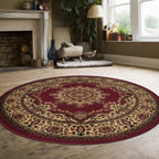 Tapis de sol Admire Home Living Caroline à médaillon traditionnel
