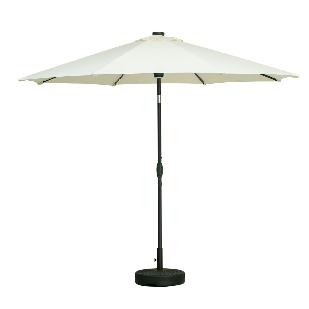 Parasol de terrasse Ainfox de 3 m avec éclairage, parasol solaire d'extérieur sans pied
