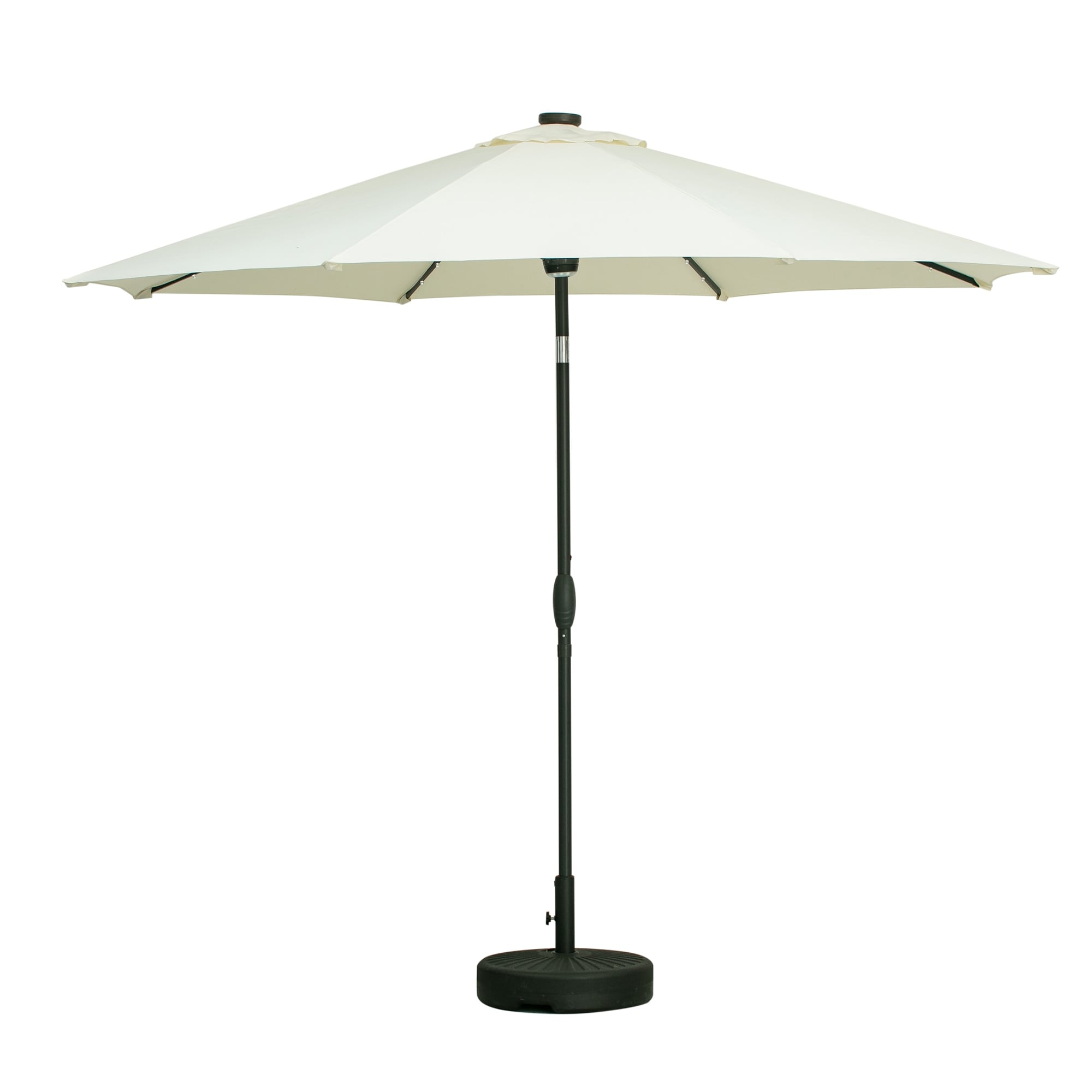 Parasol de terrasse Ainfox de 3 m avec éclairage, parasol solaire d'extérieur sans pied