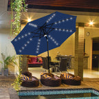 Parasol de terrasse Ainfox de 3 m avec éclairage, parasol solaire d'extérieur sans pied