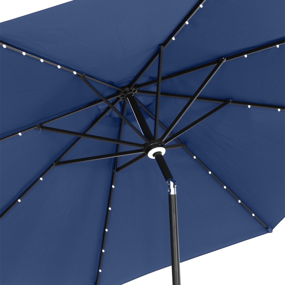 Parasol de terrasse Ainfox de 3 m avec éclairage, parasol solaire d'extérieur sans pied