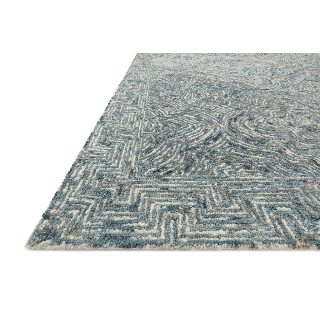 Tapis contemporain Alexander Home Aspen Denim Wool tufté à la main