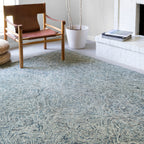 Tapis contemporain Alexander Home Aspen Denim Wool tufté à la main