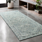 Tapis contemporain Alexander Home Aspen Denim Wool tufté à la main