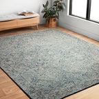 Tapis contemporain Alexander Home Aspen Denim Wool tufté à la main