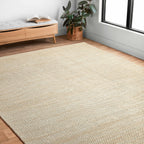 Tapis en jute tissé à la main Alexander Home Emily, style ferme moderne