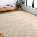 Tapis Alexander Home Farmhouse en jute et cuir tissé à la main