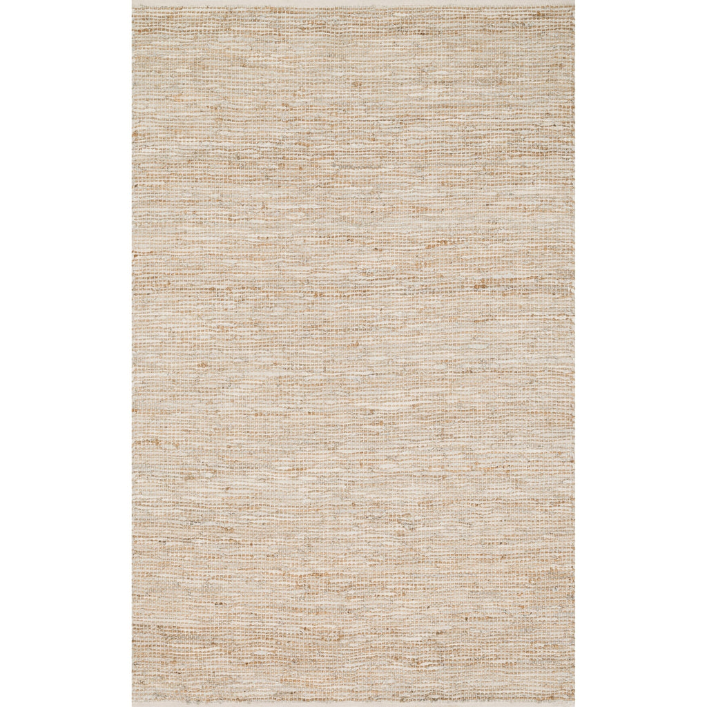 Tapis Alexander Home Farmhouse en jute et cuir tissé à la main