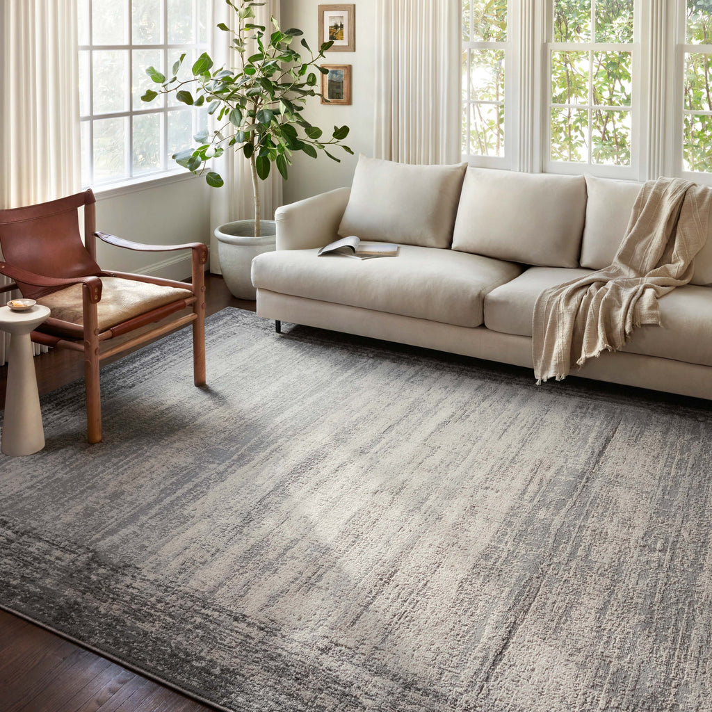 Tapis Alexander Home Grant moderne à bordure abstraite