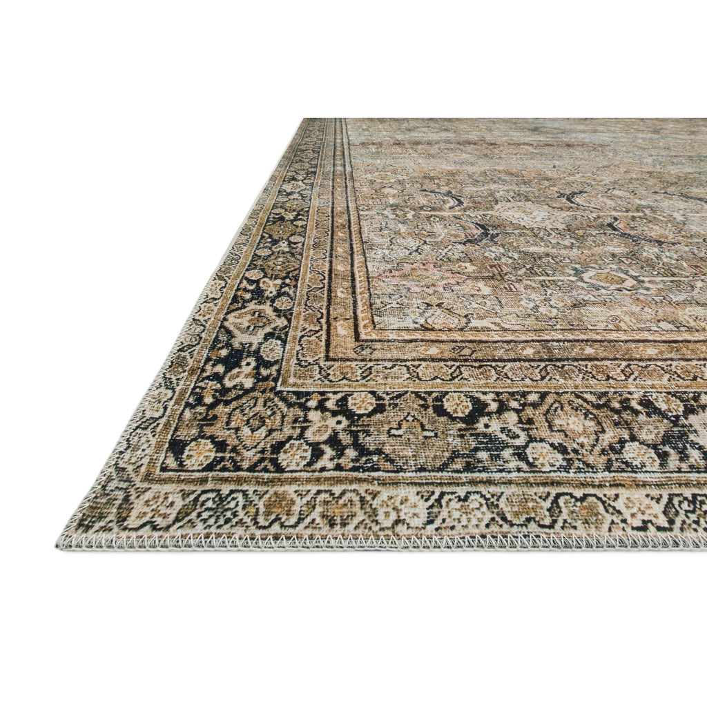 Tapis imprimé à motif oriental Alexander Home Isabelle, tons olive