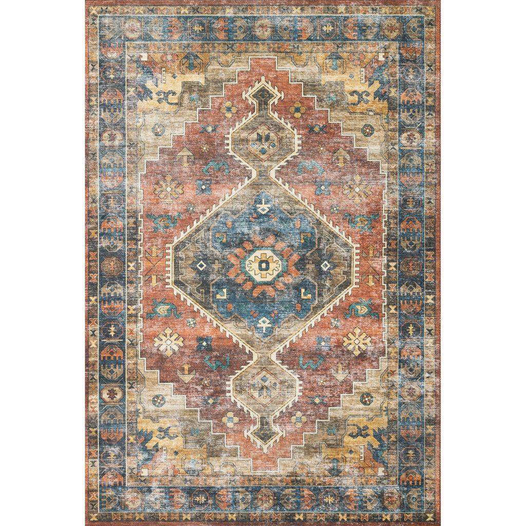 Tapis Alexander Home Leanne à imprimé aztèque vintage transitionnel