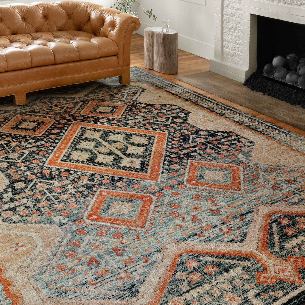 Tapis Alexander Home Luxe Ornate Antiqued Distressed Area Carpet