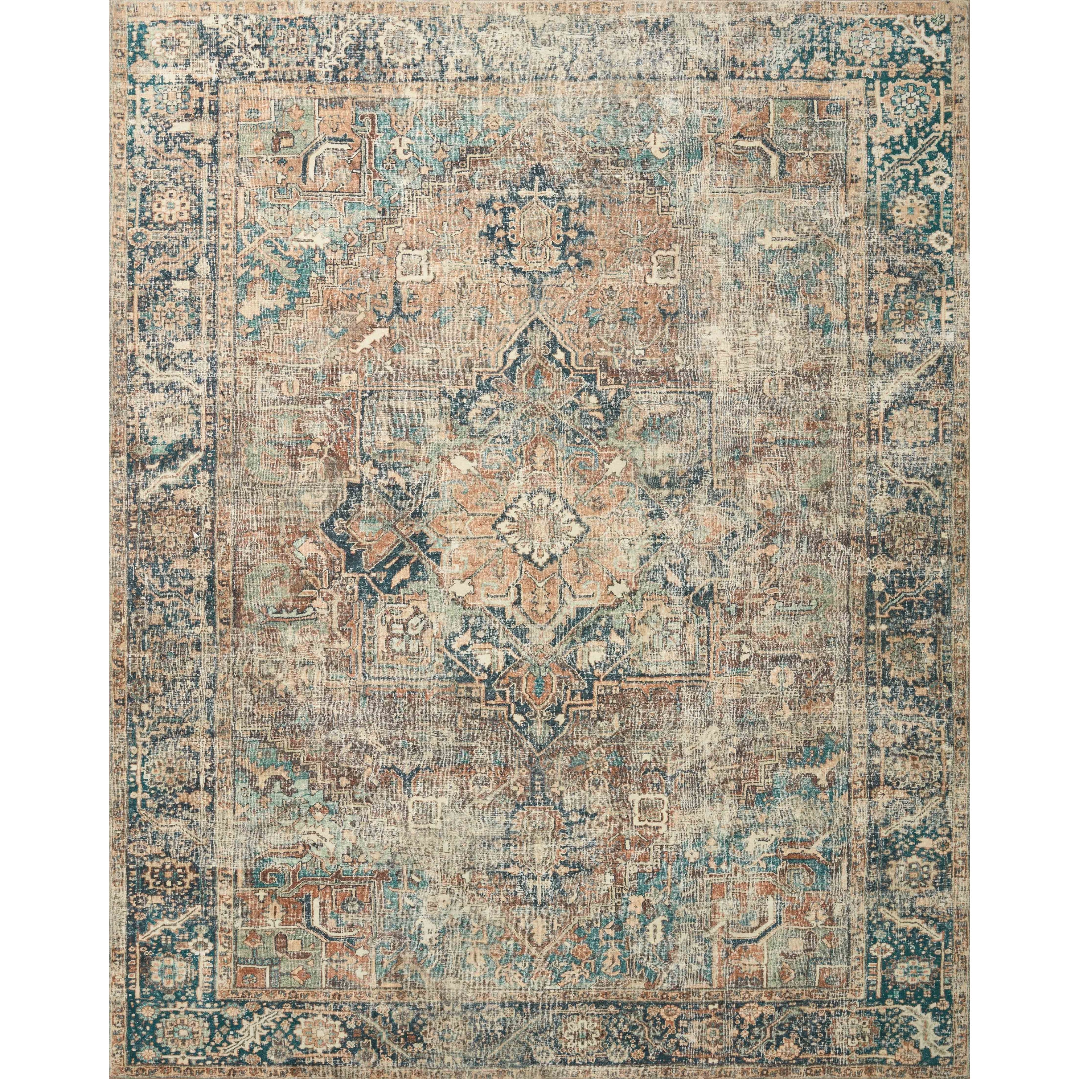 Tapis ultra moelleux Alexander Home Sara Boho Terracotta Medallion