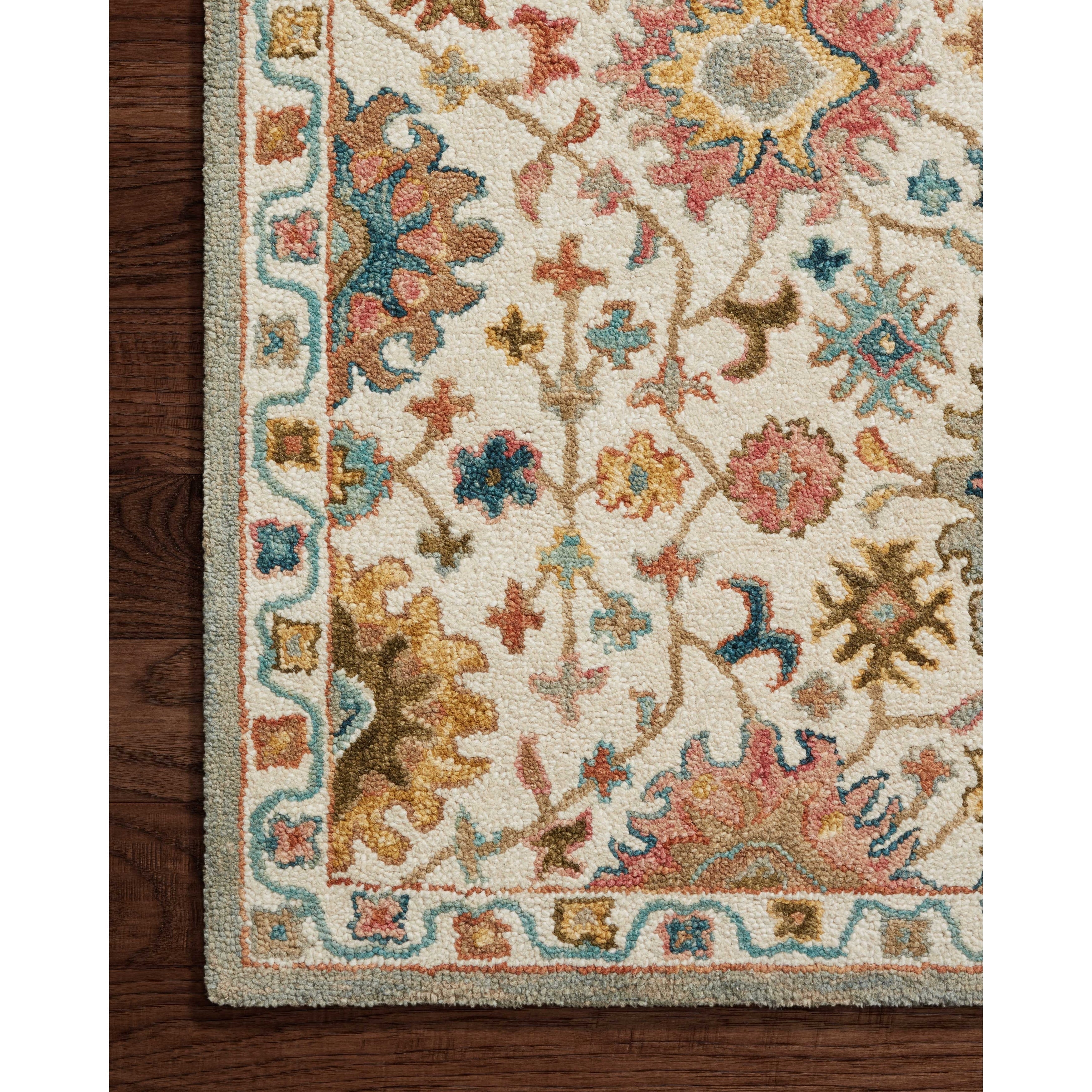 Tapis Alexander Home Megan Floral en laine 100 % tissé à la main