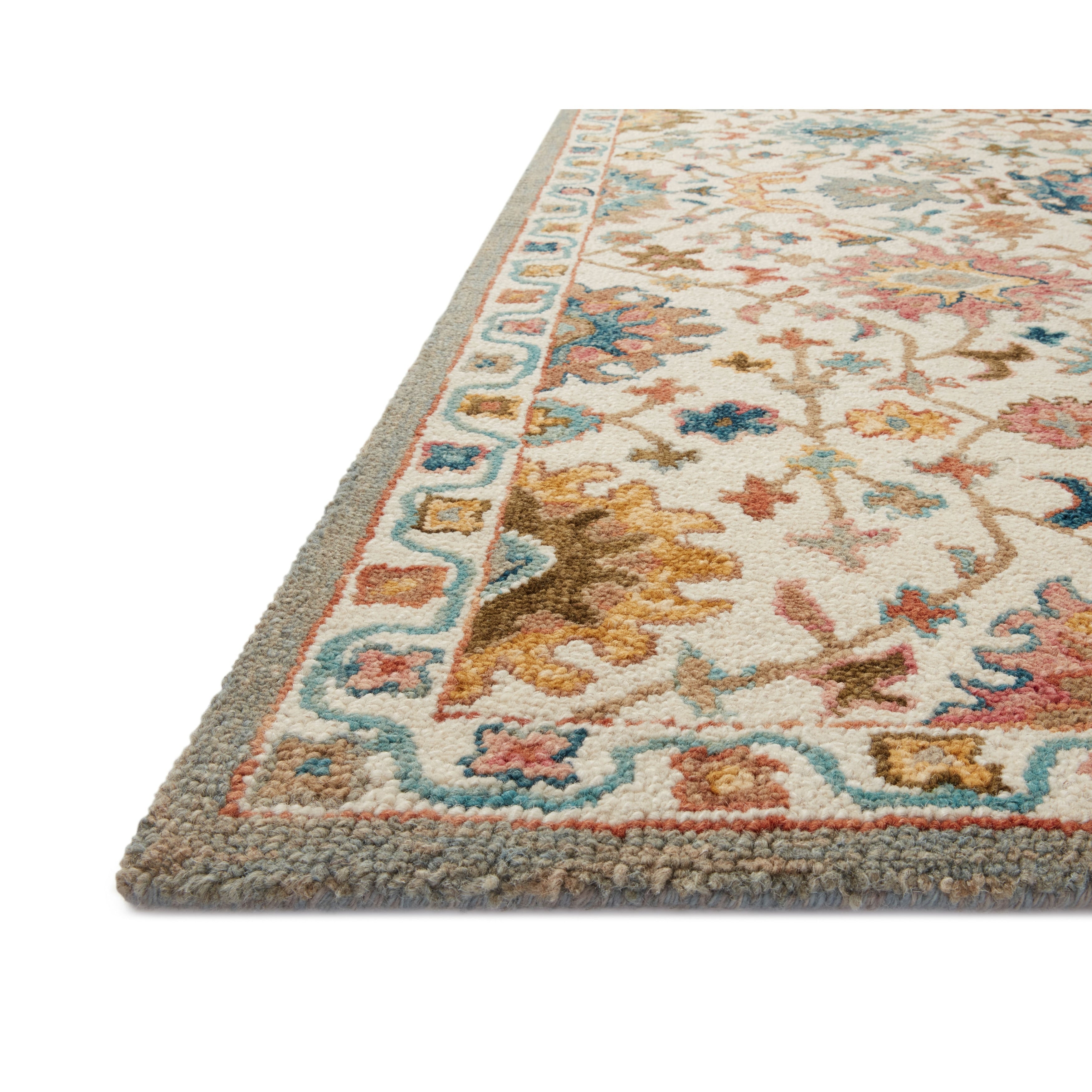Tapis Alexander Home Megan Floral en laine 100 % tissé à la main