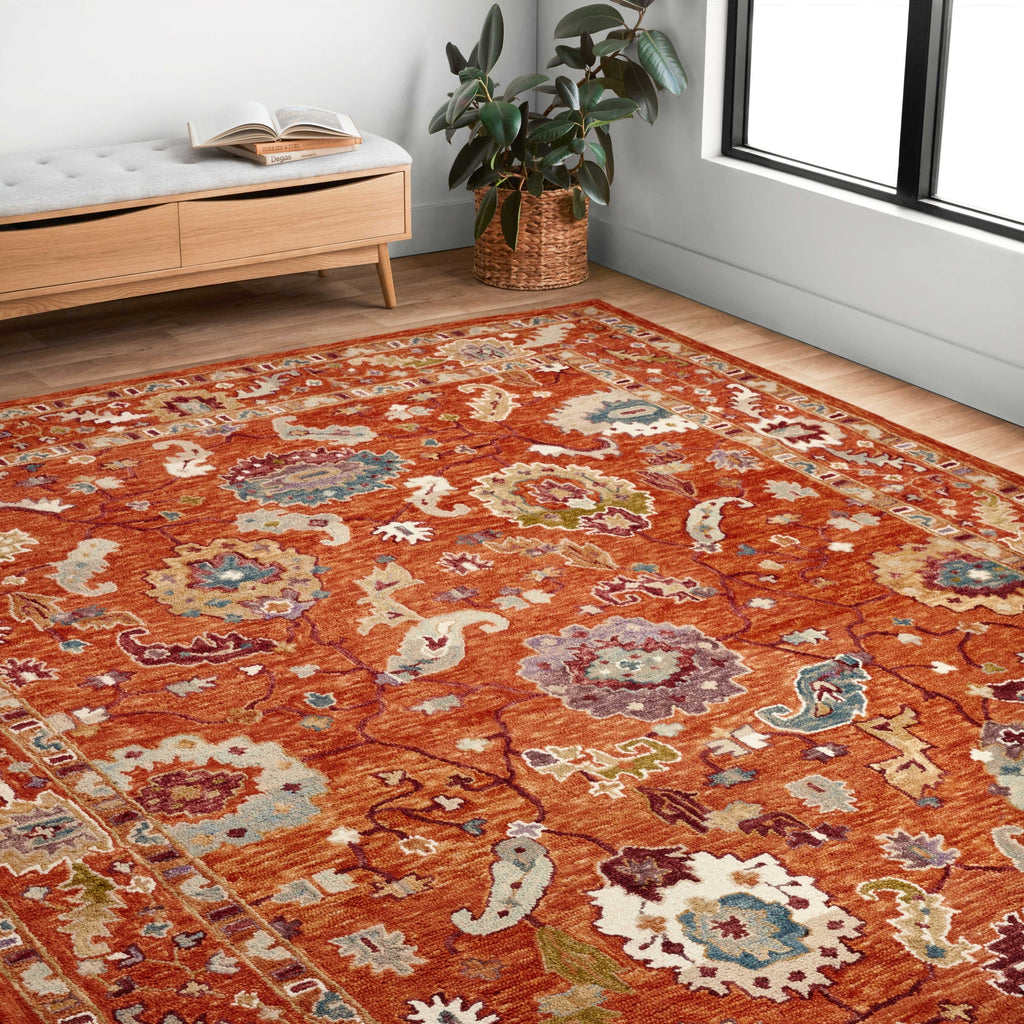 Tapis Alexander Home Megan Floral en laine 100 % tissé à la main