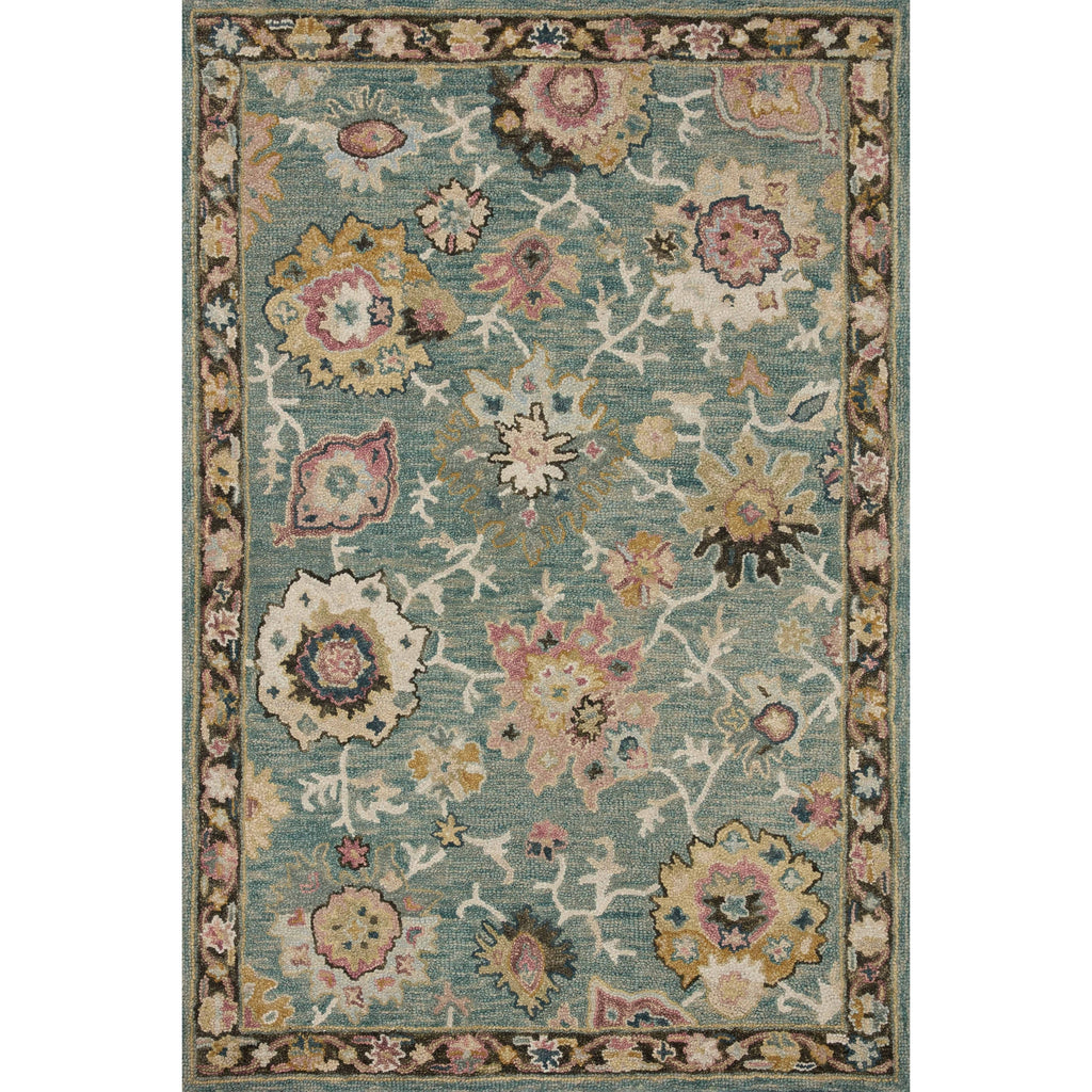 Tapis Alexander Home Megan Floral en laine 100 % tissé à la main
