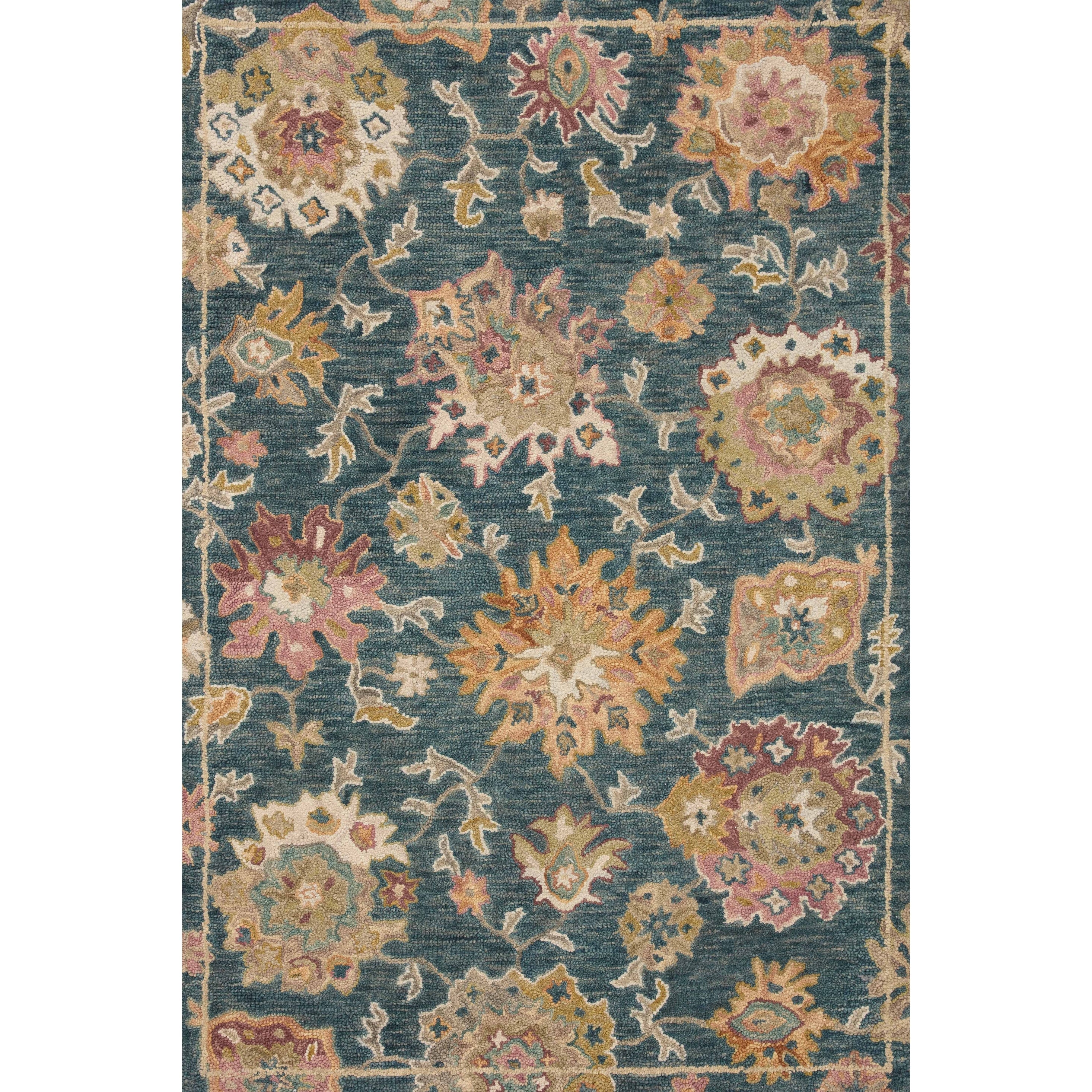 Tapis Alexander Home Megan Floral en laine 100 % tissé à la main