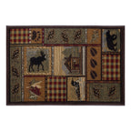 Tapis et descentes de lit - Tapis style chalet/ferme pour salon, chambre, salle à manger, cuisine - 60 x 90 cm / 90 x 240 cm / 150 x 210 cm / 240 x 300 cm / 270 x 360 cm / Rond