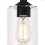 Lustre linéaire rectangulaire Allegray Farmhouse de 52 po à 7 lumières pour îlot de cuisine