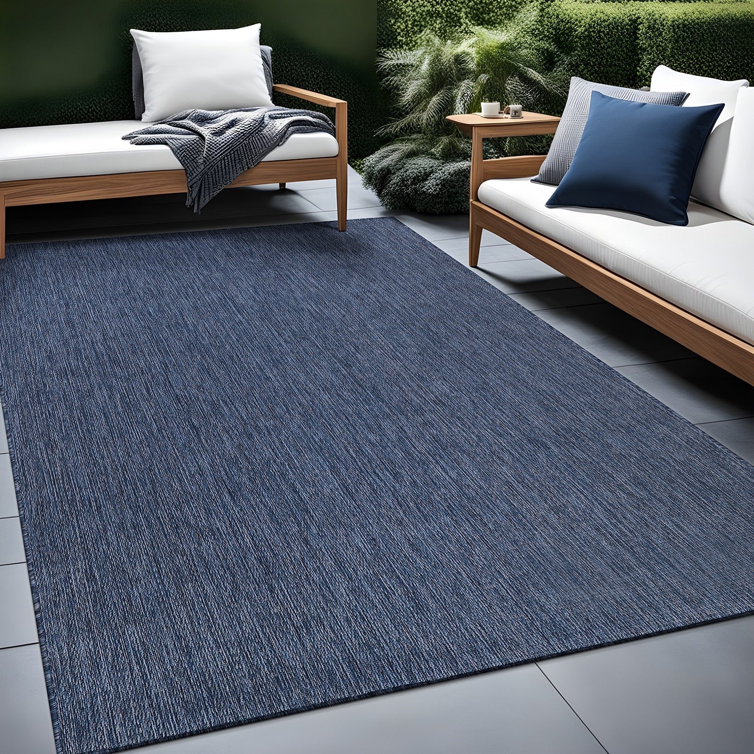 Tapis Aloha lavable uni pour intérieur/extérieur, terrasse, salon