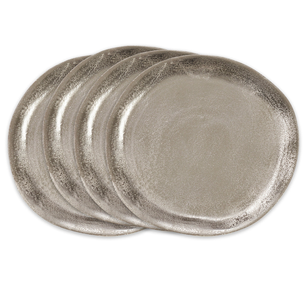 Assiettes de présentation en aluminium (lot de 4)
