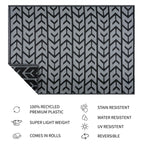 Tapis d'extérieur Amsterdam Design 100 % écologique en plastique léger