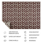 Tapis d'extérieur Amsterdam Design 100 % écologique en plastique léger