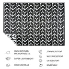 Tapis d'extérieur Amsterdam Design 100 % écologique en plastique léger