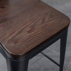 Tabourets de bar de ferme Andeworld, ensemble de 4 tabourets de bar à hauteur de comptoir - Ensemble de 4