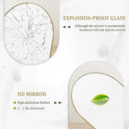 Miroir sur pied arqué pleine longueur, miroir mural décoratif