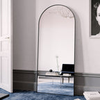 Miroir sur pied arqué pleine longueur, miroir mural décoratif