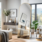 Miroir mural sur pied arqué Dovelina