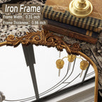 Miroir arqué pleine longueur avec motif floral baroque