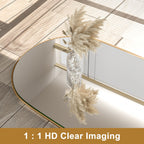 Miroir de sol en bois arqué pleine longueur, miroir mural