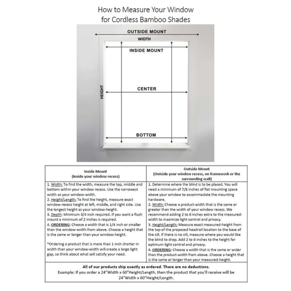Stores Arlo Blinds en bambou blanchi, hauteur 74 pouces