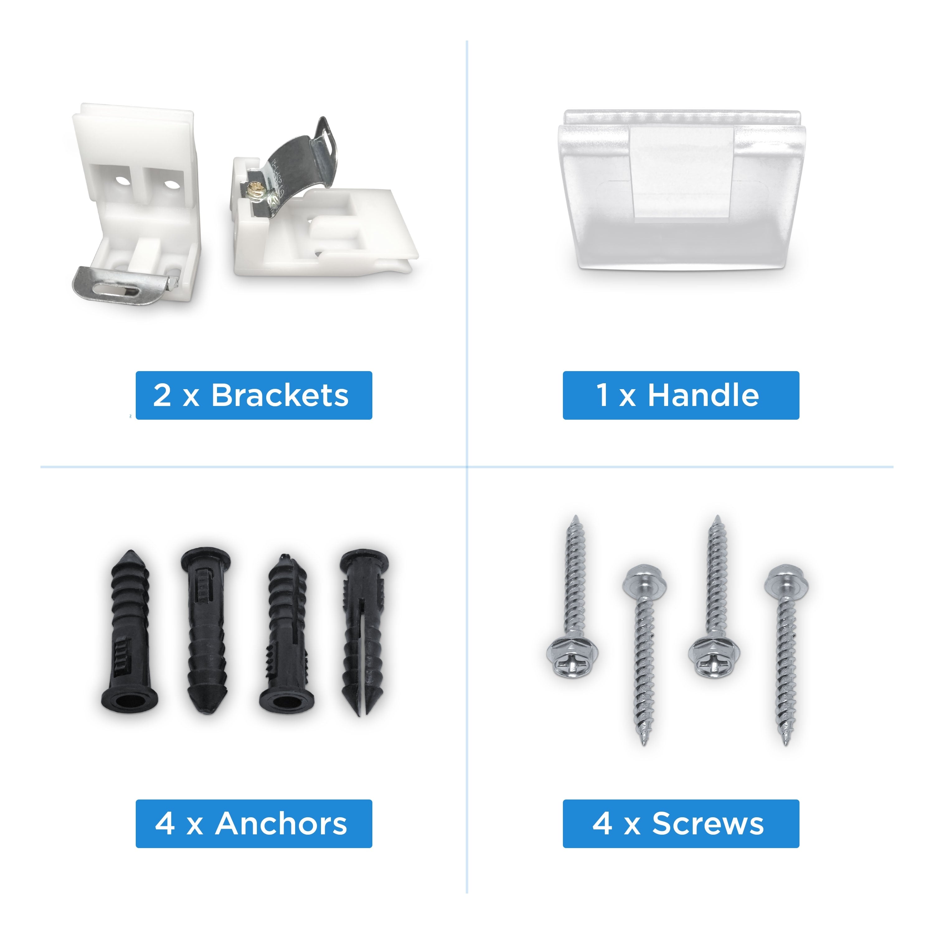 Stores romains en tissu occultants sans cordon Arlo Blinds blancs