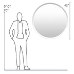 Miroir rond biseauté moderne Mei de Artistic Weavers